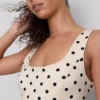 Cotton-rich ponte mini dress