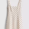 Cotton-rich ponte mini dress