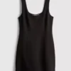 Cotton-rich ponte mini dress
