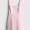 Cotton-rich ponte mini dress