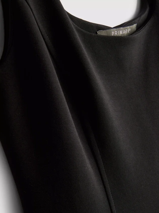 Cotton-rich ponte mini dress