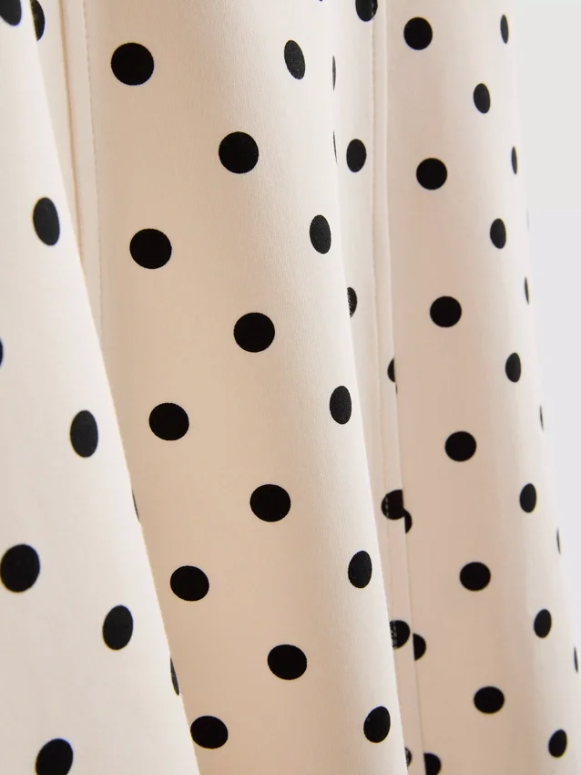 Cotton-rich ponte mini dress
