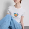 Cotton rich pride heart baby tee