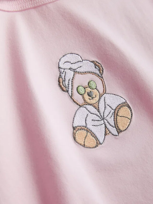 Cotton-rich printed shorty pajamas