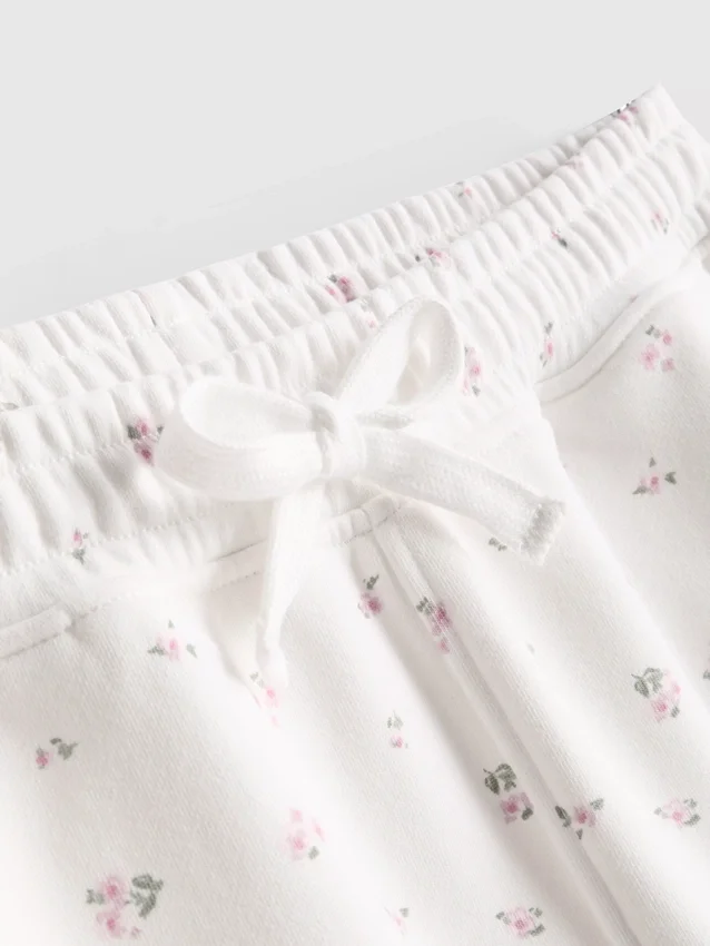 Cotton rich relaxed floral shorts