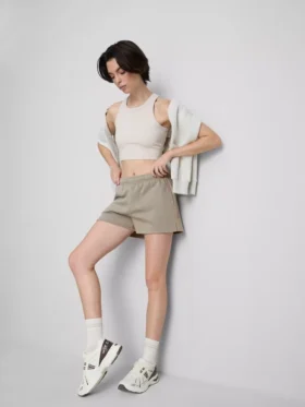 Cotton-rich relaxed leisure shorts