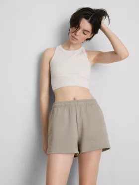 Cotton-rich relaxed leisure shorts