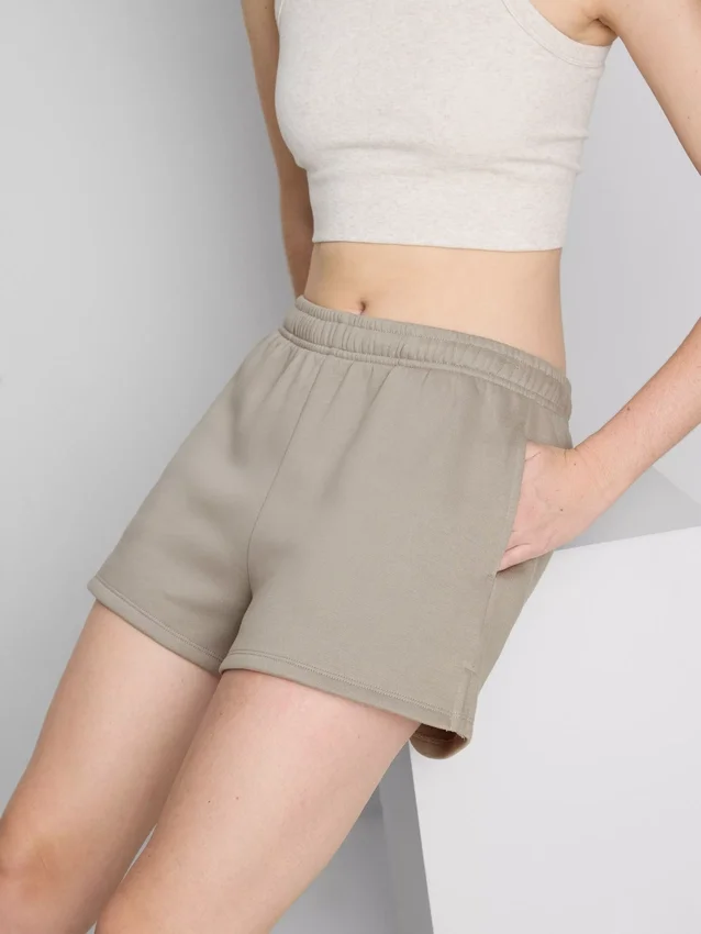 Cotton-rich relaxed leisure shorts