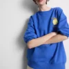 Cotton-rich relaxed lemon sweatshirt