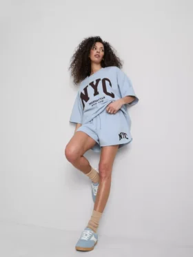 Cotton rich relaxed nyc shorts