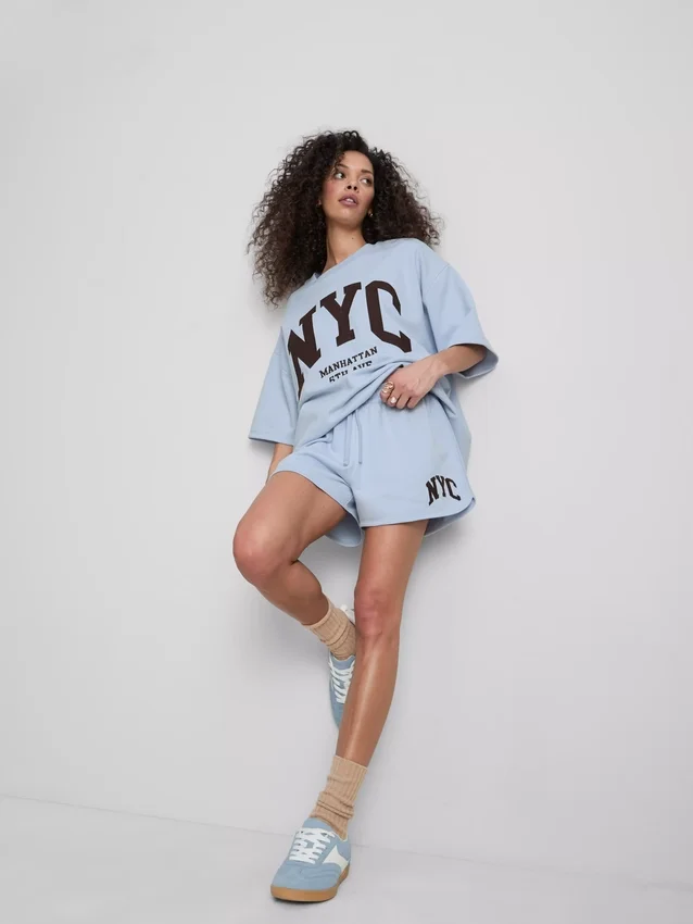 Cotton rich relaxed nyc shorts