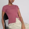 Cotton-rich ribbed button-through top