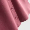 Cotton-rich ribbed button-through top