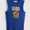Cotton rich ribbed graphic tank