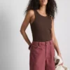 Cotton-rich ribbed racerback tank