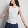 Cotton rich ribbed racerback tank