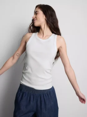 Cotton rich ribbed racerback tank