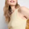 Cotton-rich ribbed racerback tank
