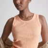 Cotton-rich ribbed racerback tank