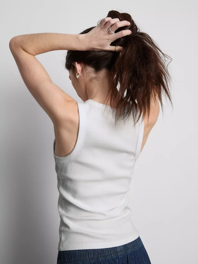 Cotton rich ribbed racerback tank
