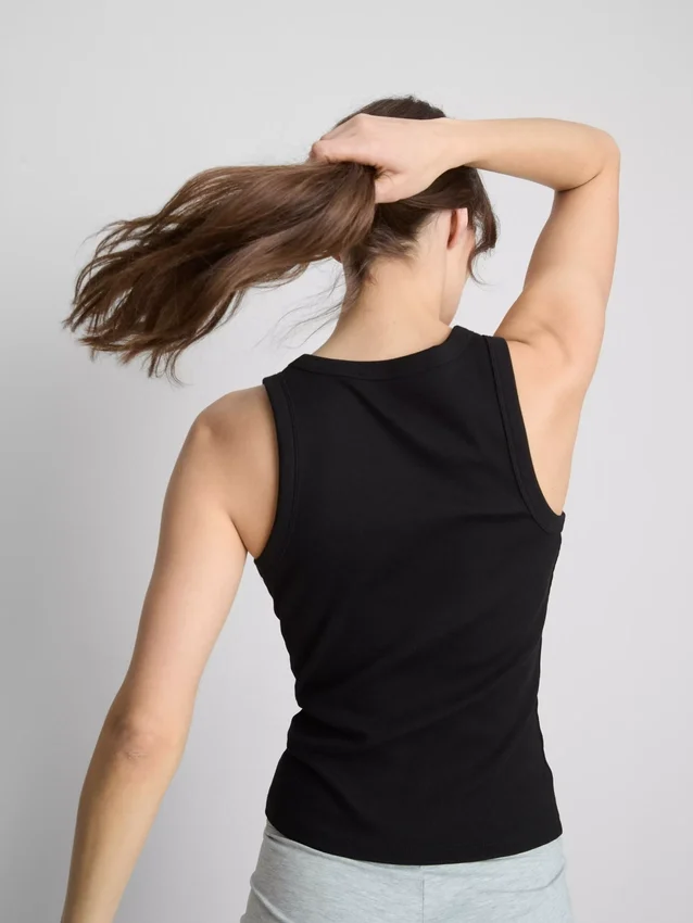 Cotton rich ribbed racerback tank