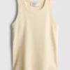 Cotton-rich ribbed racerback tank