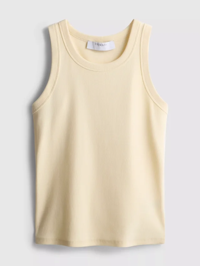 Cotton-rich ribbed racerback tank