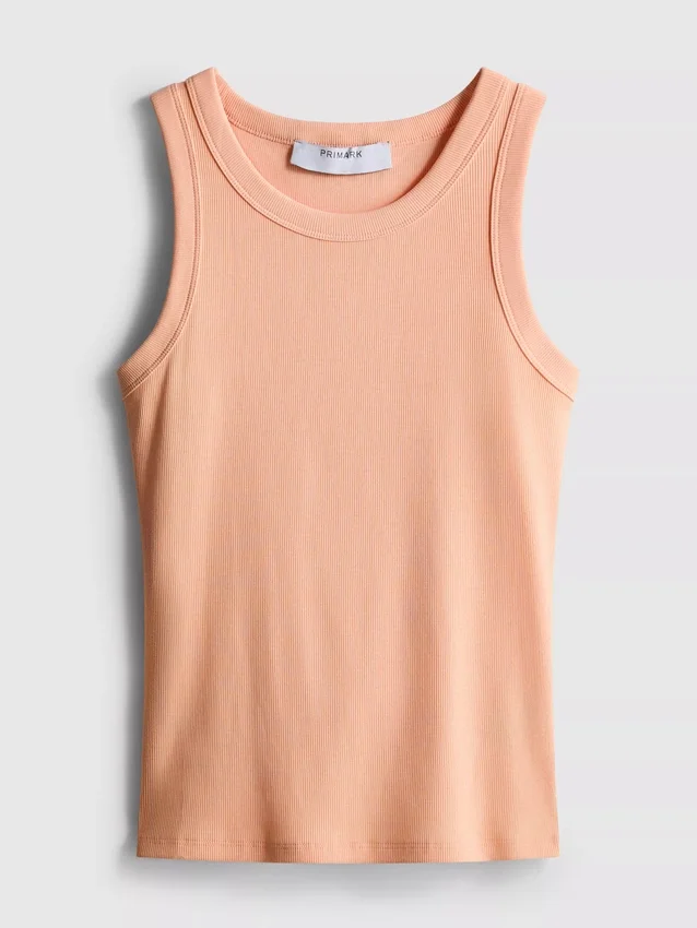 Cotton-rich ribbed racerback tank