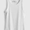 Cotton rich ribbed racerback tank