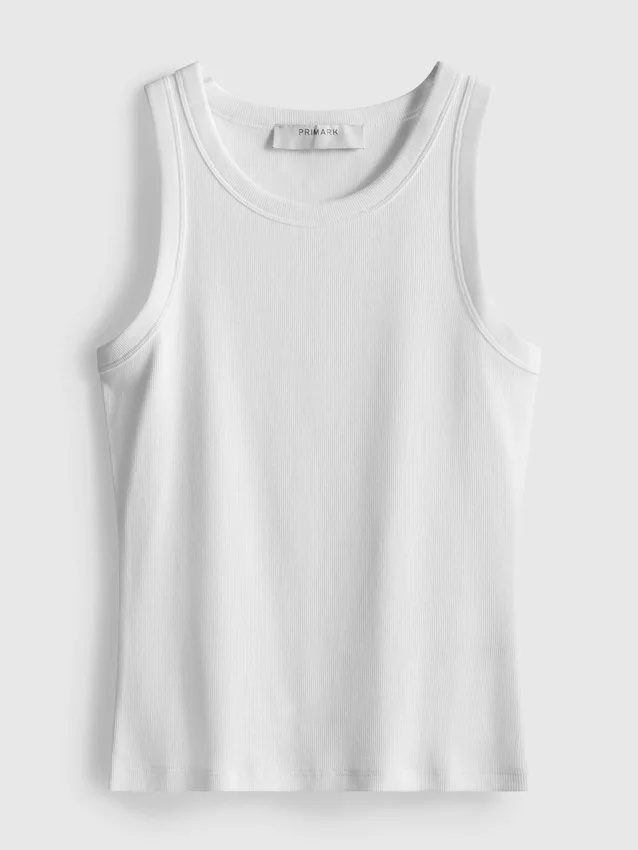 Cotton rich ribbed racerback tank