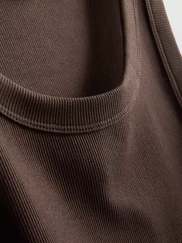 Cotton-rich ribbed racerback tank