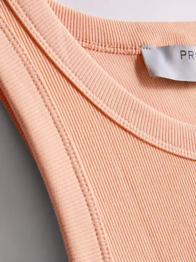 Cotton-rich ribbed racerback tank