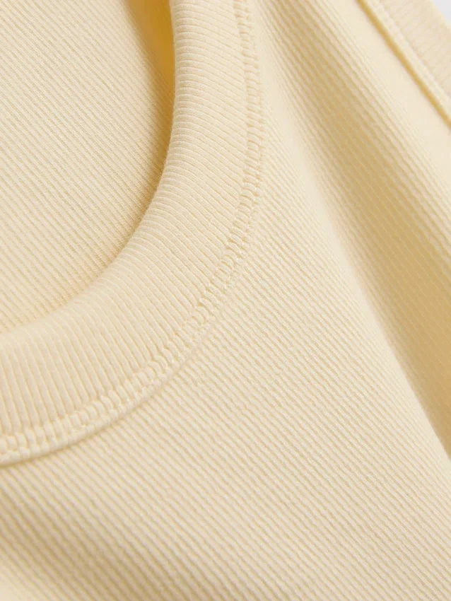 Cotton-rich ribbed racerback tank