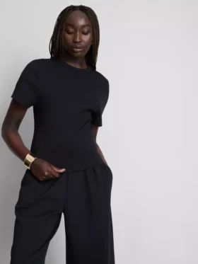 Cotton-rich seam-detail boxy tee
