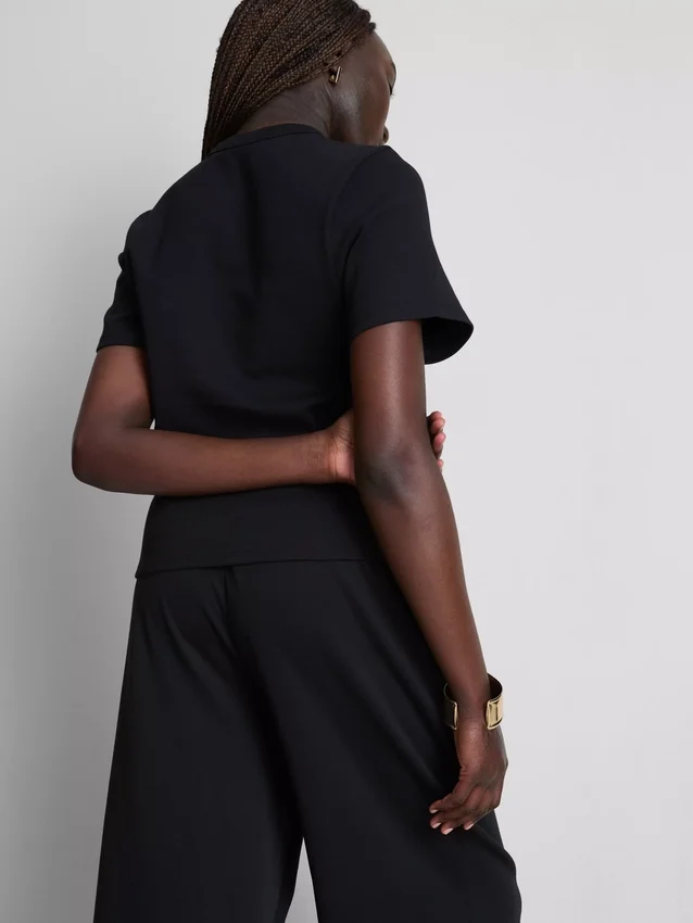 Cotton-rich seam-detail boxy tee