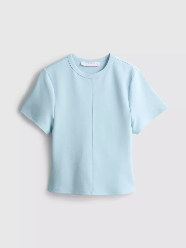 Cotton-rich seam-detail boxy tee