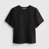 Cotton-rich seam-detail boxy tee