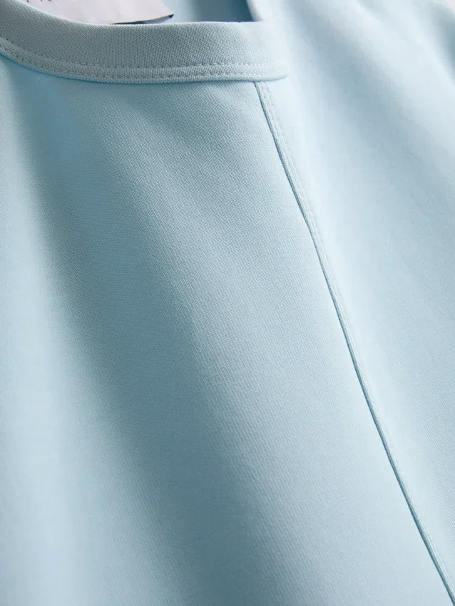 Cotton-rich seam-detail boxy tee