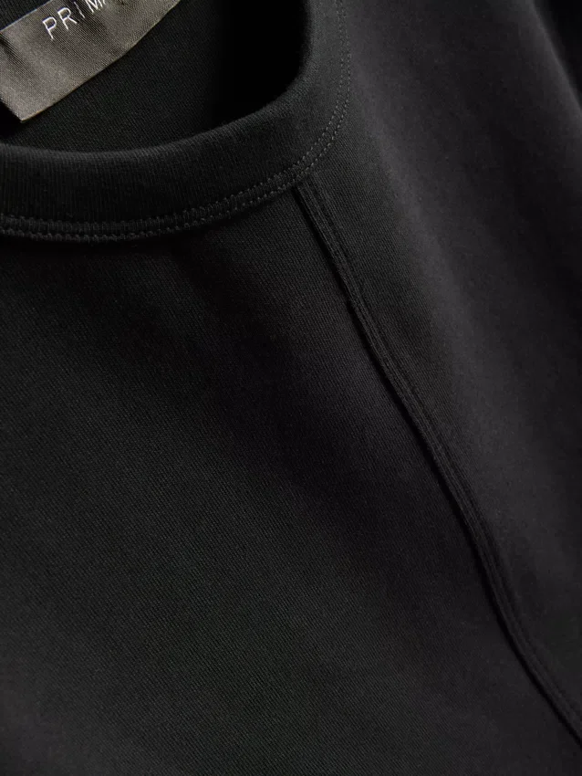 Cotton-rich seam-detail boxy tee