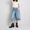 Cotton-rich short-sleeve bardot top
