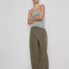 Cotton rich stretch cami top