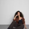 Cotton rich stretch cami top