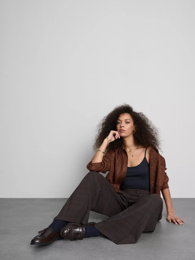 Cotton rich stretch cami top