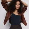 Cotton rich stretch cami top