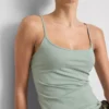 Cotton rich stretch cami top