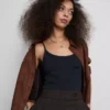 Cotton rich stretch cami top