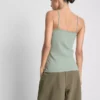 Cotton rich stretch cami top