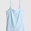 Cotton rich stretch cami top