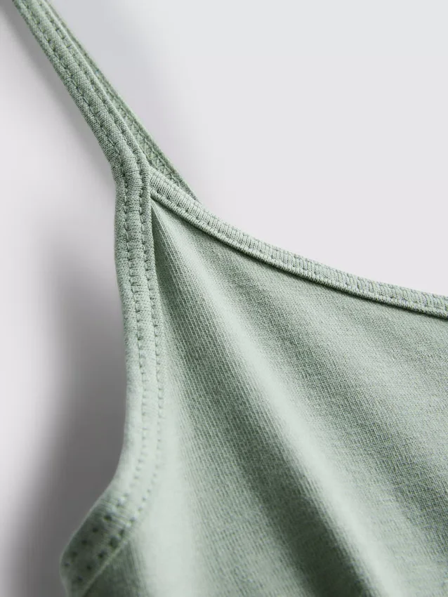 Cotton rich stretch cami top