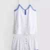 Cotton-rich stretch shorty pajamas